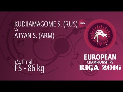 1/4 FS - 86 kg: S. KUDIIAMAGOME (RUS) df. S. ATYAN (ARM) by TF, 10-0