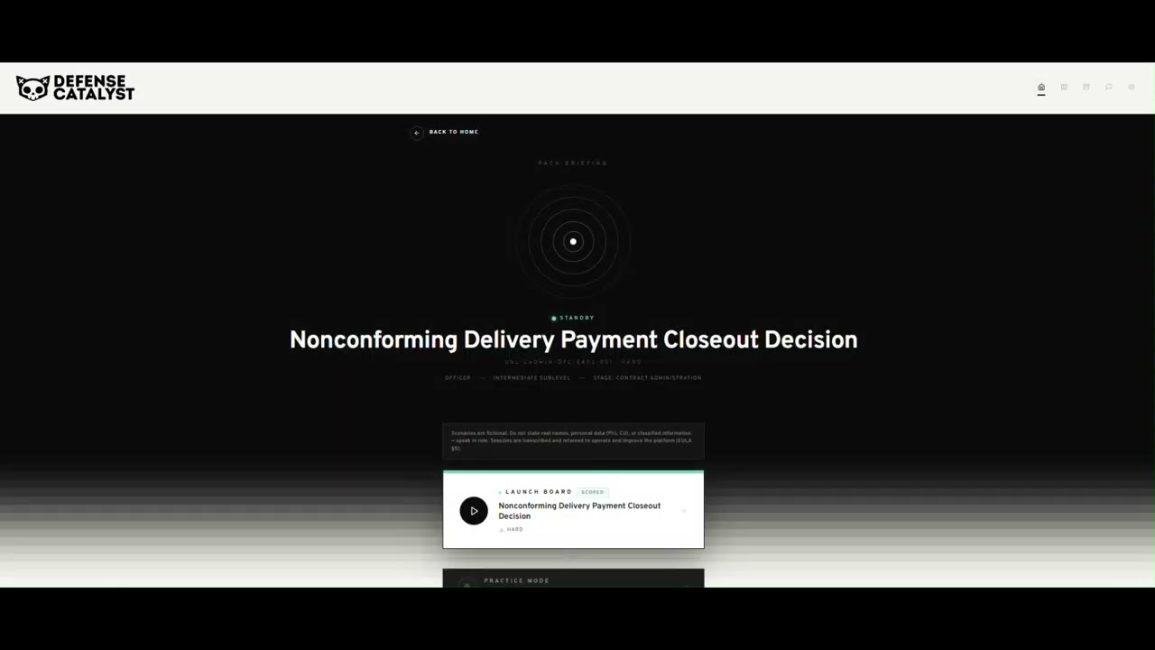 Defense Catalyst — Product Demo