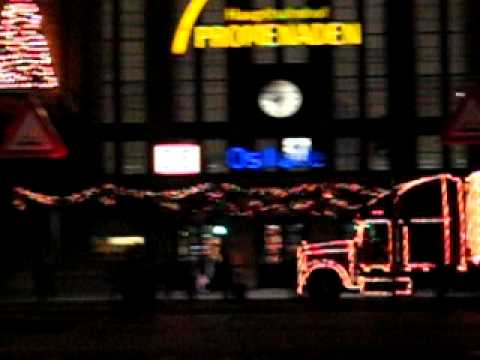 Coca Cola Weihnachtstrucks 23.12.2007 Leipzig Hauptbahnhof
