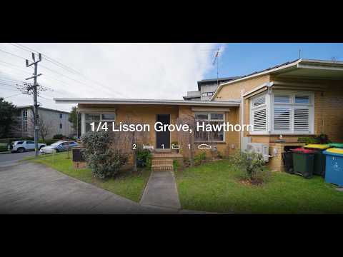 1/4 Lisson Grove, Hawthorn, VIC 3122, 2 slaapkamers, 1 badkamers, Unit