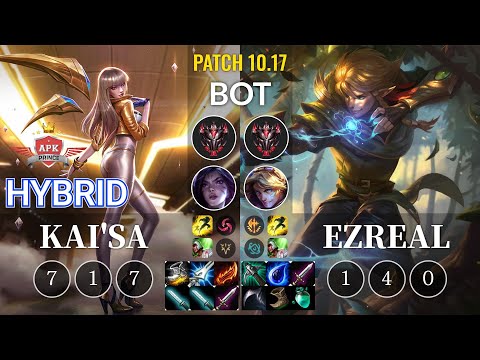 APK HyBrid Kai'Sa vs Ezreal Bot - KR Patch 10.17