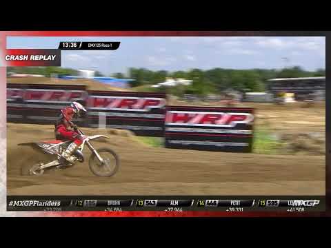 Valk crash | EMX125 Presented by FMF Racing Race 1 | MXGP of Flanders