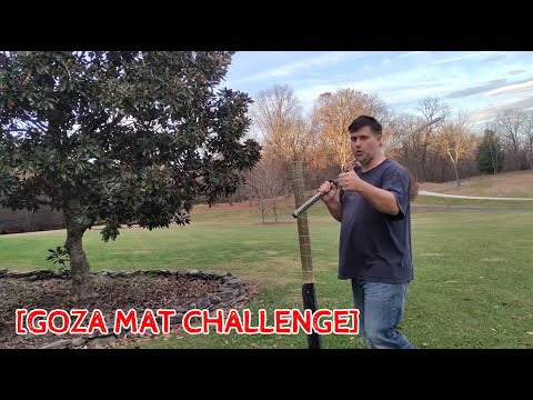 Goza Mat Challenge! SamuraiSwordStore customized 9260 Nodachi, how many cuts can I get? #shorts