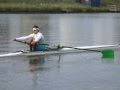 Filippo Mannucci flat out rowing 2000m