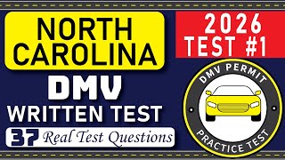 2026 North Carolina DMV Written Test 1 | 37 Real Test Questions | NC DMV Practice Test