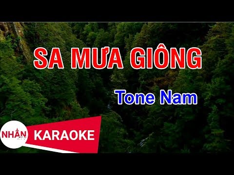 Sa Mưa Giông (Karaoke Beat) - Tone Nam | Nhan KTV
