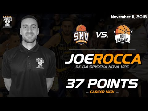 Joe Rocca - 37 Points in Pro Game in Slovakia Top League! - Rocca Elite Basketball Academy