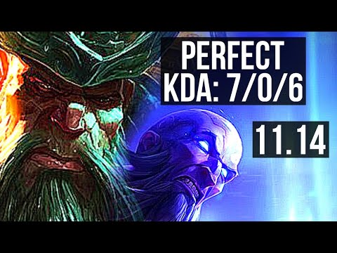 GANGPLANK vs RYZE (TOP) | 7/0/6, 600+ games, Godlike, 900K mastery | BR Diamond | v11.14