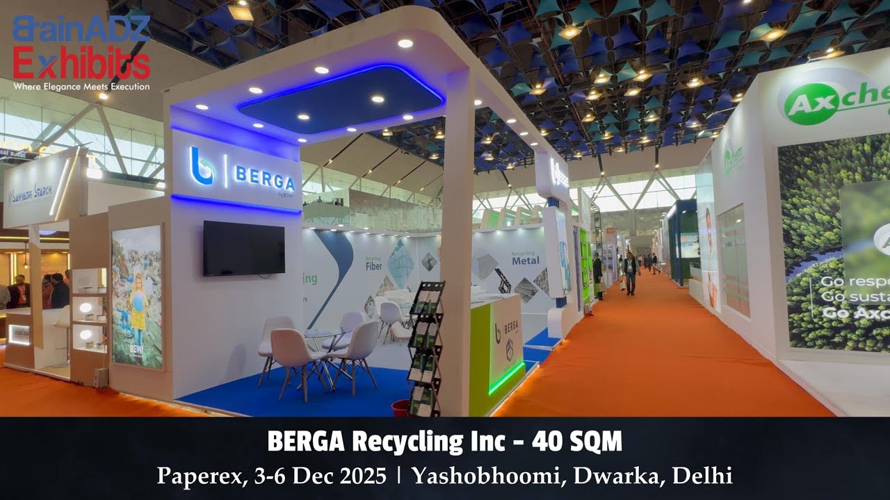 BERGA Recycling Inc at Paperex 2025 - Designed & Built by BrainADZ Exhibits