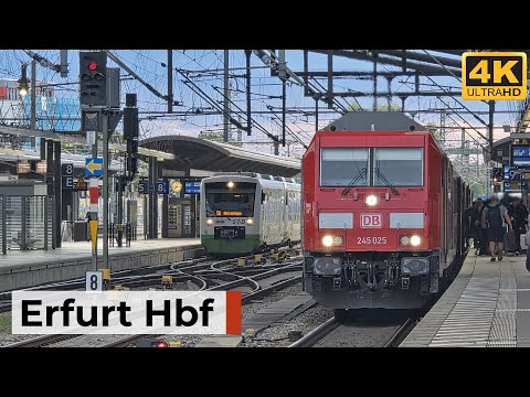 Erfurt Hbf 30.08.2025 - Vielfältiger Bahnverkehr mit ICE, IC, RE, RB & Güterzügen