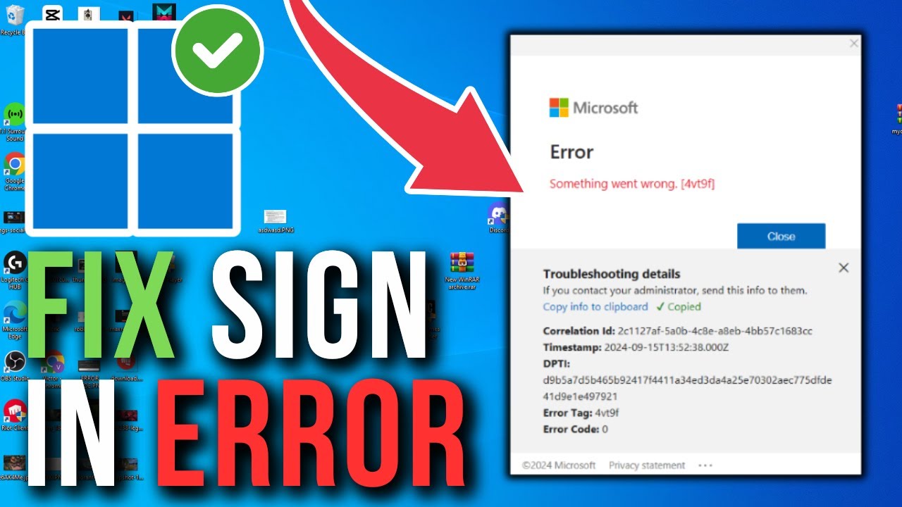 How To Fix Microsoft Error 4vt9f - Something went wrong