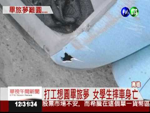 打工籌畢旅費 準碩士生摔車亡