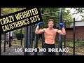INTENSE WEIGHTED CALISTHENIC WORKOUT | COMPETITION SETS | BEST TIME SO FAR | HOW TO BUILD ENDURANCE