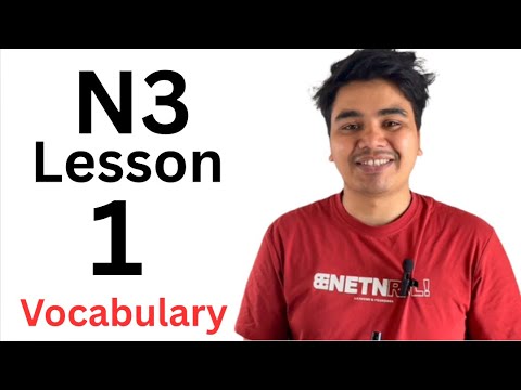 N3 lesson 1 vocabulary zero to hero Jlpt N3