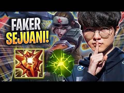 FAKER TRIES NEW SEJUANI BUILD! - T1 Faker Plays Sejuani JUNGLE vs Vi! | Season 2023