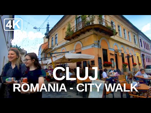 [4K] Cluj-Napoca, Transylvania in Romania - Virtual Walking Video of This Bohemian University City