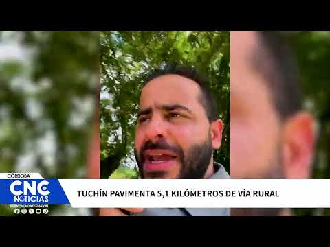 #Córdoba || Pavimentan 5,1 kilómetros de vía rural en Tuchín.