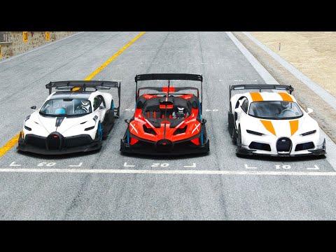 Bugatti Bolide GTR vs Bugatti Divo GTR vs Bugatti Chiron GTR at Special Stage Route X
