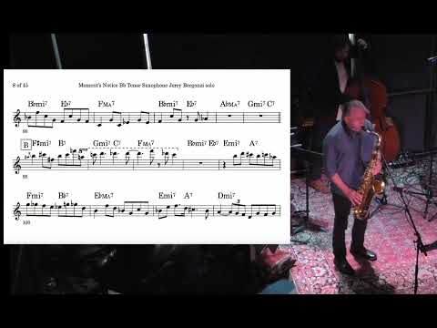 Jerry Bergonzi Transcription - "Moment's Notice"
