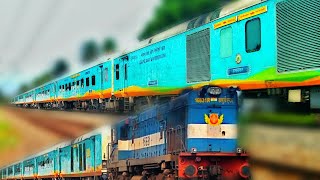 preview picture of video 'First Humsafar Express via kerala!! inaugural Run of Tirunelveli Gandhidham Humsafar Exp..2in1video'