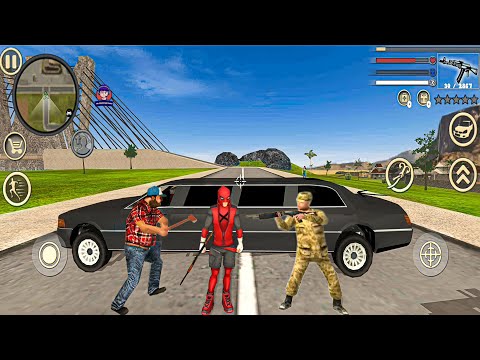 Spider Superhero Fighter Rope hero Vice Town Simulator Stealing Gangsters Car #12 - Android Gameplay