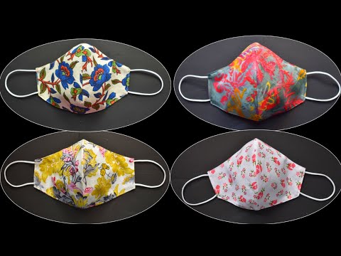 4 Very Easy New Style Pattern Mask In One video - Face Mask Sewing Tutorial - DIY Cloth Face Mask