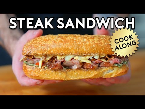 Babish Makes You The Ultimate Steak Sandwich | Cook Along