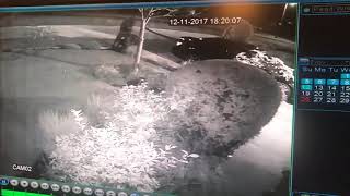 A house was targeted during the night by two men who threw large rocks into the windows smashing the