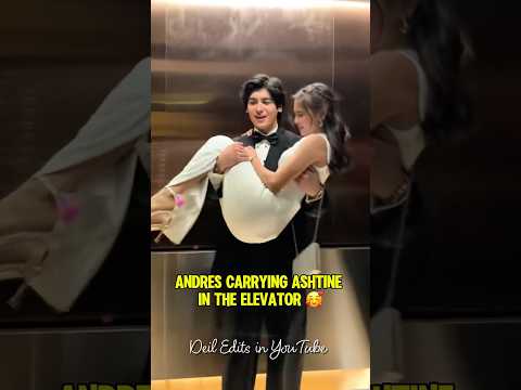 Andres carrying ashtine and joking her in the elevator