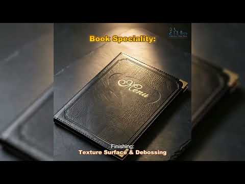 PU Custom Leather Menubook