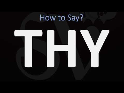 Part of a video titled How to Pronounce Thy? (CORRECTLY) - YouTube