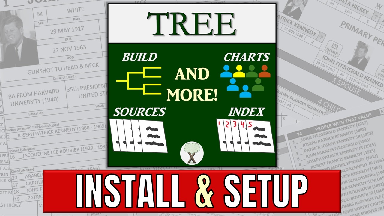 Family TreeXcel TREE : Install & Setup
