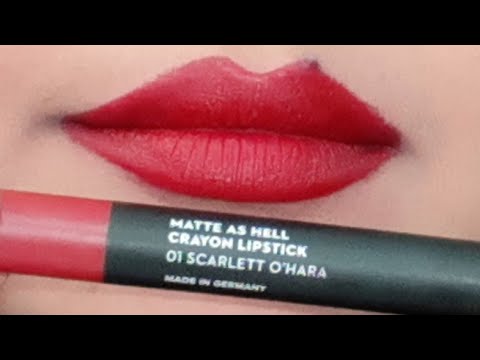 Sugar matte as hell cryon lipstick shade SCARLET O HARA review | bridal red lipstick for indian tone Video