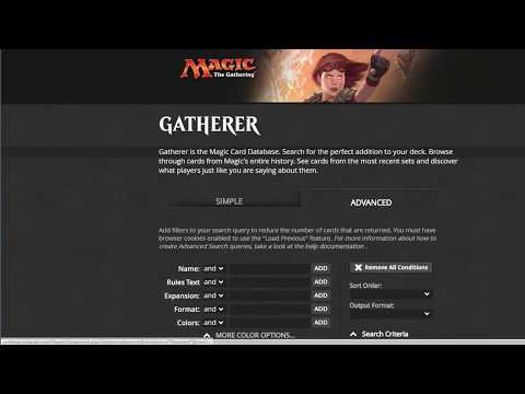 Mtg Gatherer Advanced