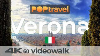 Walking in VERONA / Italy - Castel San Pietro to Old Town - 4K 60fps (UHD)