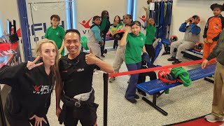 Coach Gia & Jason Teach 5th Graders How Fly with Ms. Kendiiart #iflyvabeach