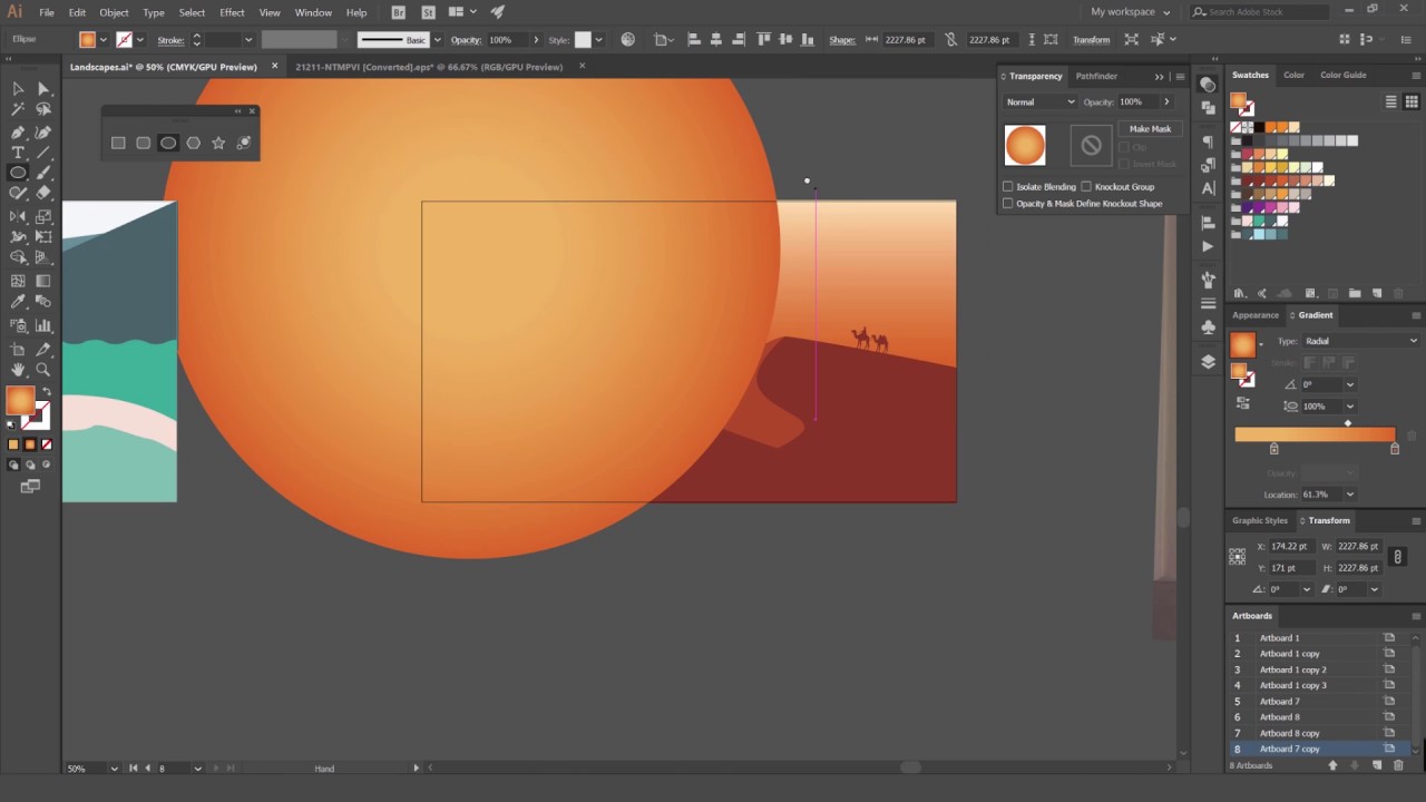 04/06 Landscape II — Graphic Design: Make Minimal Vector Landscapes_ENG