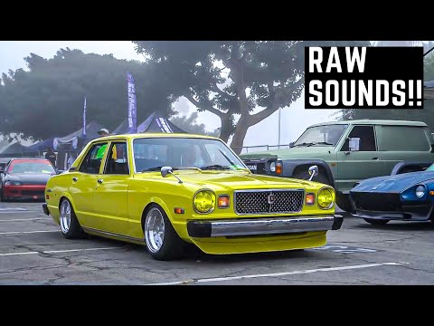 45 Minutes of Raw Sounds 2023 Japanese Classic Car Show Roll-In!