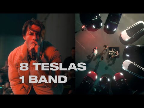 8 TESLAS, 1 BAND - Need U Here by AIRPORTS [Live Performance with custom Tesla Light Show]