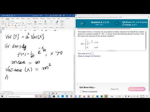Probability and Statistics Lesson 39:  Mean and Variance of a linear combination