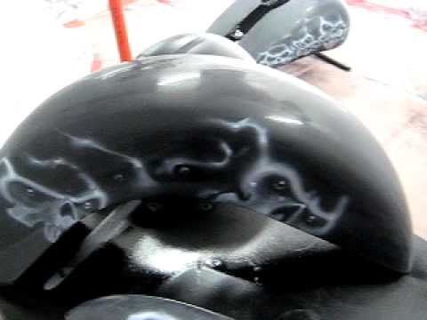 airbrushed bagger parts, "18 faces of death"