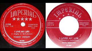 Tommy Ridgley - I Live My Life vs Fats Domino - I Lived My Life