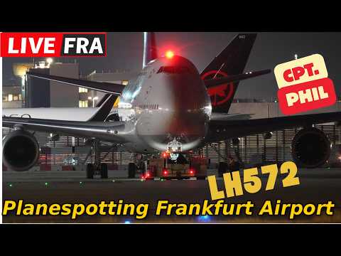 🔴Live Night Planespotting Frankfurt CPT. Phil düst nach JNB 🛫 LH572 D-ABYJ