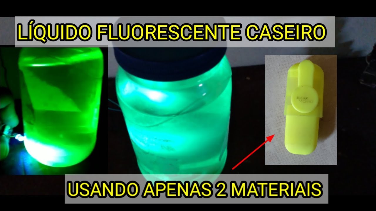 liquido fluorescente caseiro muito facil de fazer