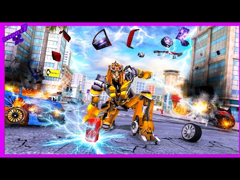 Lion Robot Car: Futuristic Robot Transformation Android gameplay
