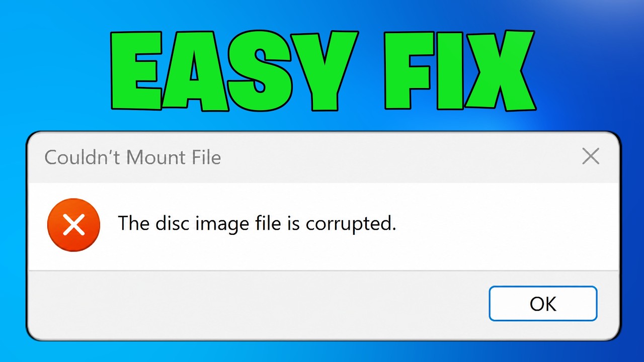 How To Fix “The Disc Image File is Corrupted” Error in Windows 💻💿