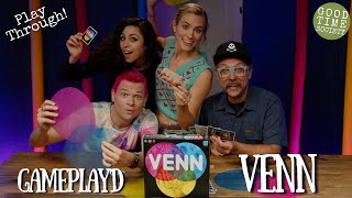 VENN Board Game Playthrough on Gameplay'd with Becca, Adriana, Xander, Grant