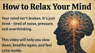 How to Relax Your Mind || Graded Reader || Improve Your English Fluency ✅️