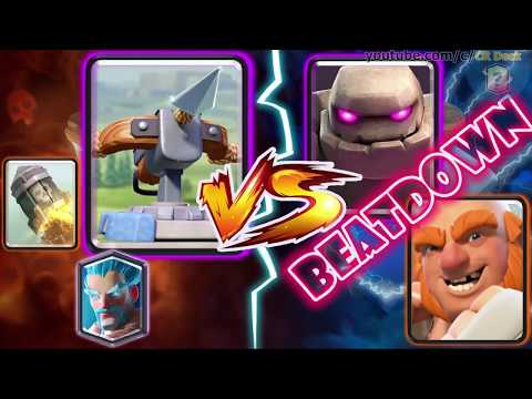 XBow Ice Wizard Tornado vs Beatdown Deck 🎯🎯🎯 XBow Ice Wizard Tornado vs Giant Golem Deck