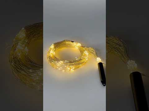 Гірлянда новорічна Кінський Хвіст 1200LED 30 ниток по 2м колір Теплий Білий, режим: блимає кожен 6 LED від 220В срібний провід